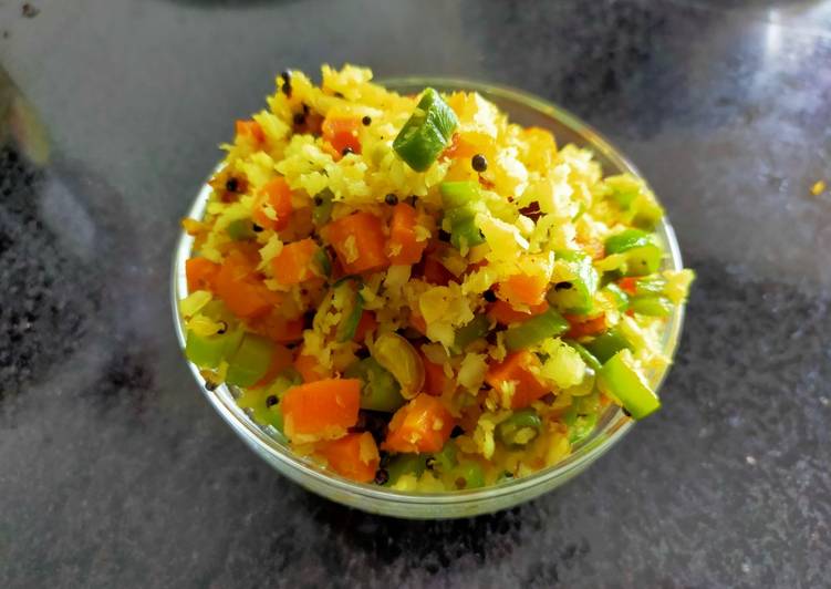 Steps to Make Super Quick Homemade Beans-Carrot Uppery (Kerala Style)