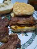 Sándwich de bife de chorizo a la chapa