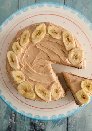 A picture of Caramel Banana Cake.