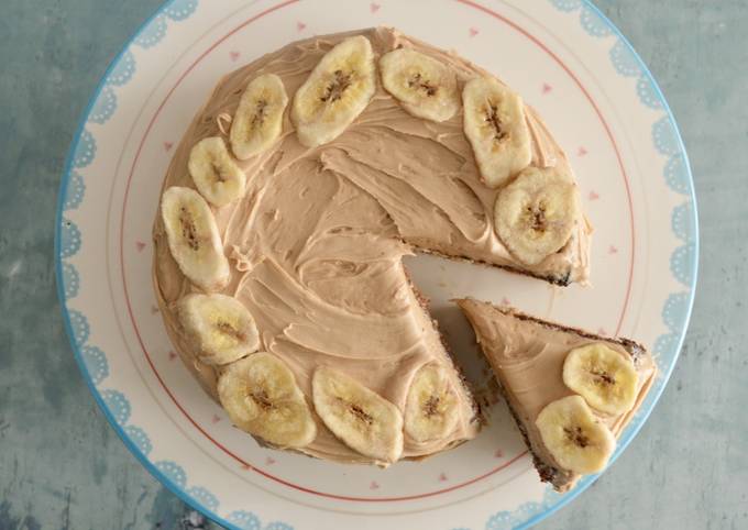 caramel banana cake recipe main photo