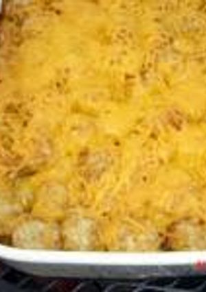 A picture of Sloppy Joe Tater Tot Casserole.