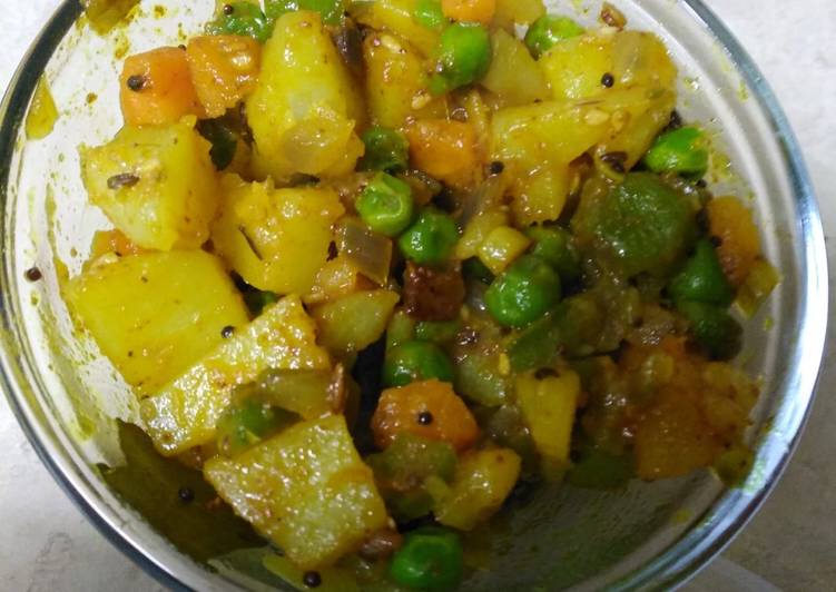 Dry potato curry (tiffin special)