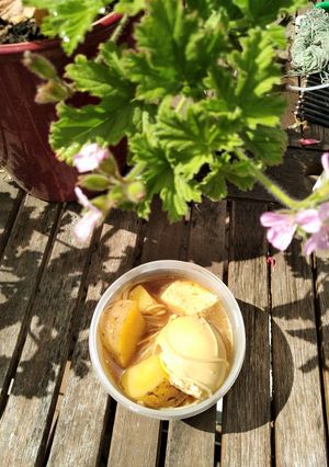 A picture of Semur (sweet soy sauce stew) (eggs and paneer version).