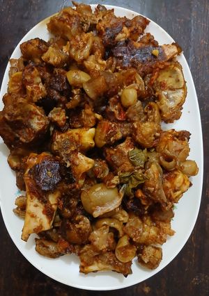 صورة لوصفة طاجن ورق عنب بالكوارع