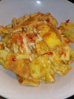 Foto resep Tumis telor dadar