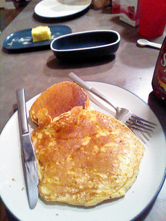 A picture of Corn meal pancakes take 1.