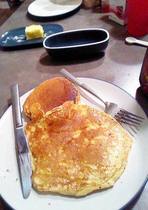 A picture of Corn meal pancakes take 1.