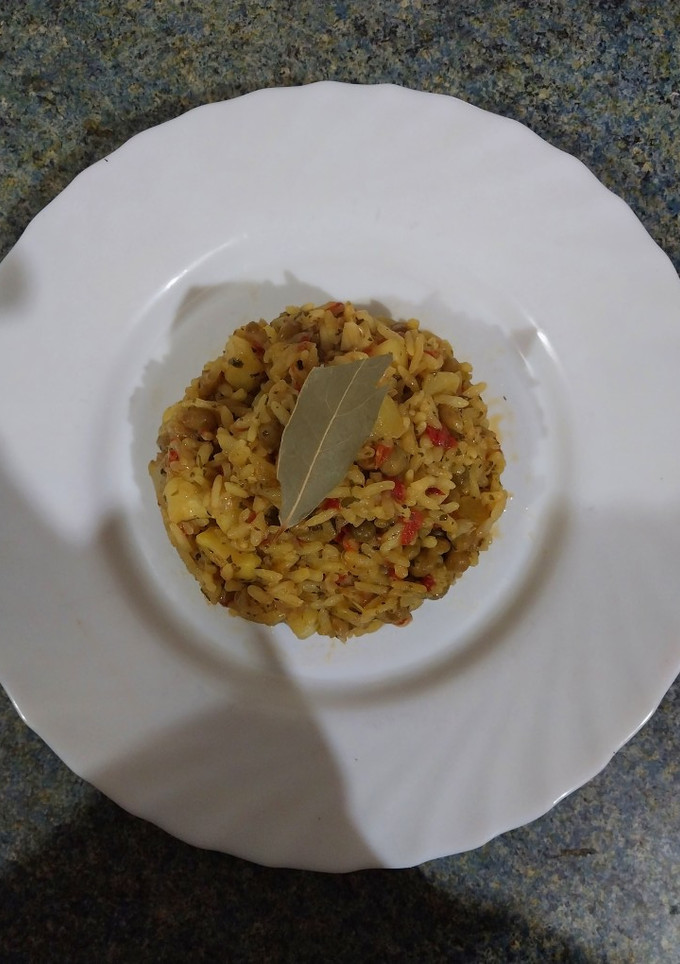 Una foto de Risotto de verduras