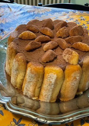 Une photo de Charlotte chocolat noisette au mascarpone