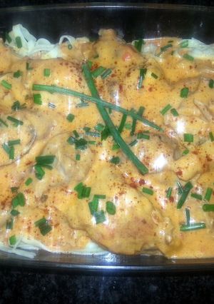 A picture of H's Pressure Cooker Hungarian Chicken.