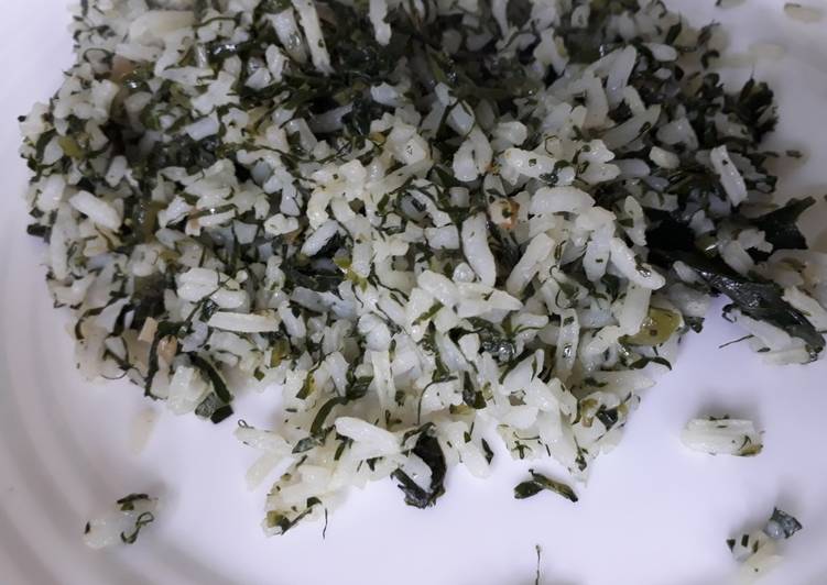 Left over rice and kales