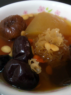 A picture of Wintermelon And Candy Dates Vegetarian Soup.
