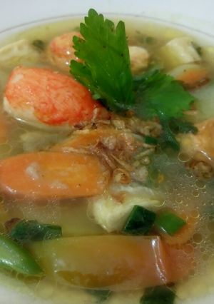 Foto resep Sayur sop + lok-lok seafood