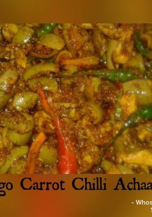 A picture of Whosayna’s Mango Carrot Chilli Atchar.