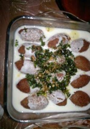 صورة لوصفة طريقة عمل كبة لبنية