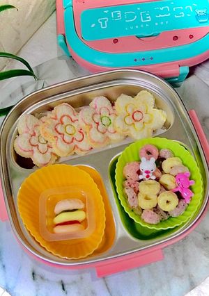 Foto resep Bekal anak sekolah // bekal anak TK // bekal lucu // roti