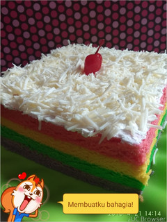 Foto resep Bolu kukus pelangi (rainbow cake kukus)