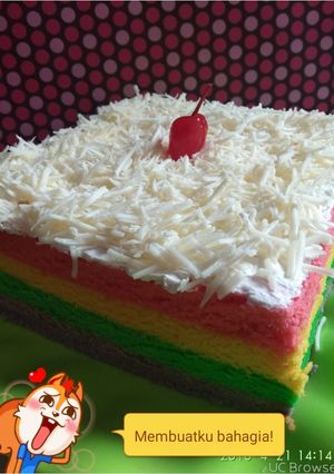 Foto resep Bolu kukus pelangi (rainbow cake kukus)