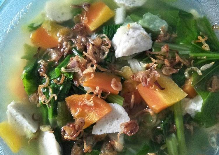 Resep Sup sayur bakso bandeng yang Bikin Ngiler