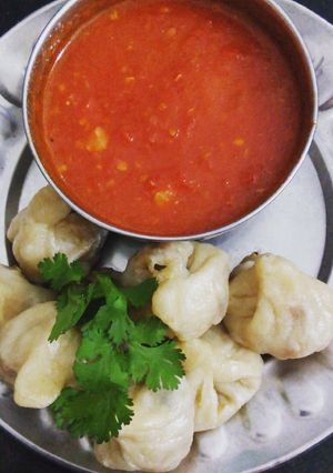 A picture of Mix veg and paneer momos.