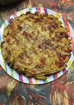 Una foto de Tortilla de papas casera