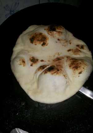 A picture of Homemade naan roti.