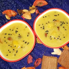A picture of Plantain sabudana kheer.