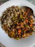Carne picada con quinoa y verduras
