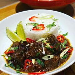 A picture of Slow Cooked Beef Rendang.