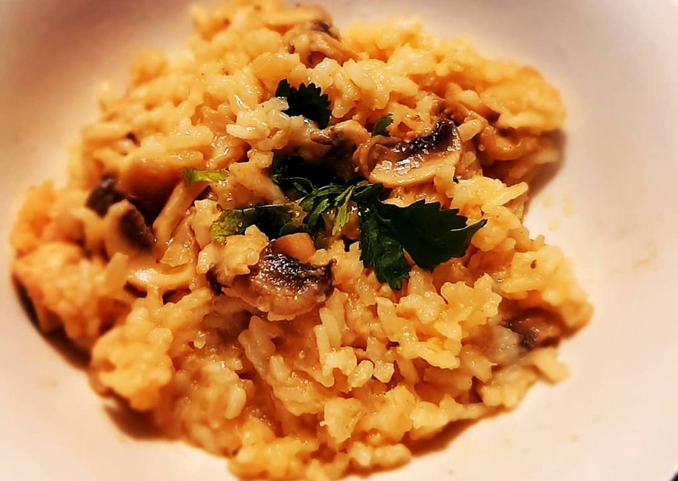 Risotto de champiñones
