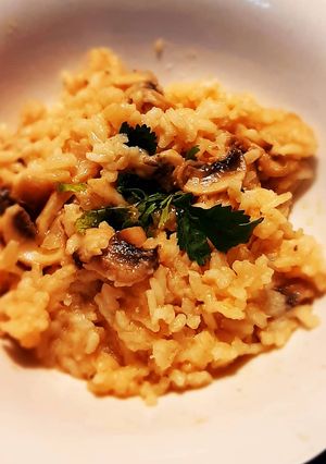 Una foto de Risotto de champiñones
