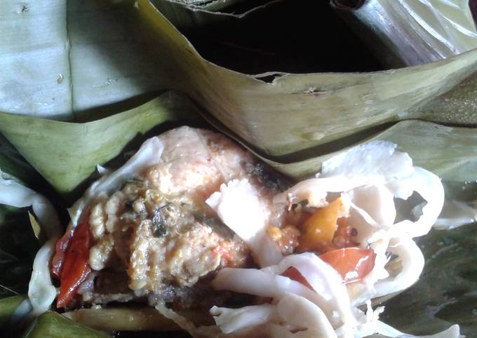 Pepes ayam jamur tiram