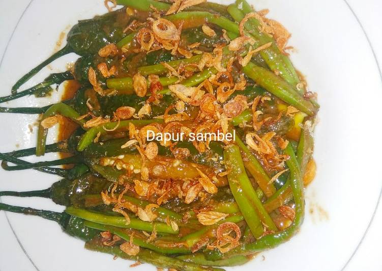 Cara mudah Menyiapkan Oseng Lombok ijo, Anti Gagal