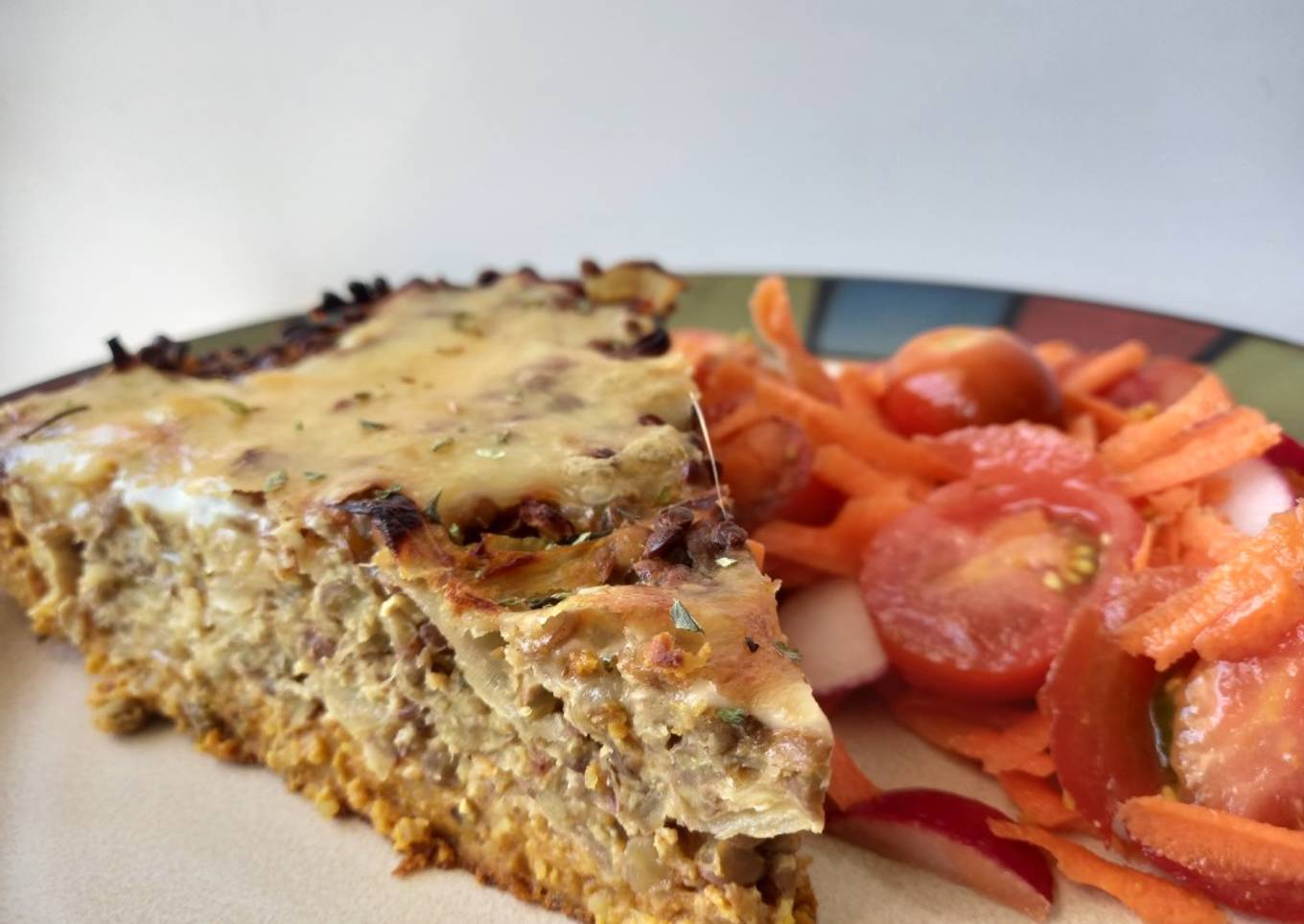 Pastel de lentejas y boniato