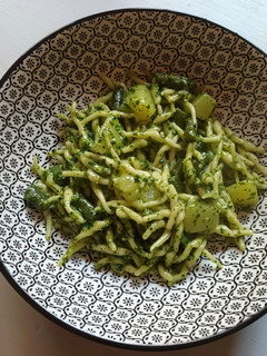 Foto di Trofie al pesto con patate e fagiolini
