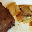 Picana al horno con cebollas caramelizadas