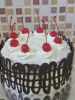 Foto resep Black forest kukus (kue ulangtahun)