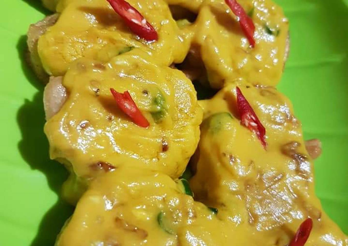 Salted egg tofu (Magic com)