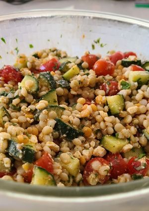 A picture of Israeli Couscous Salad.