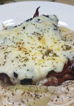 Foto resep Ayam panggang mozzarella saus putih ketofriendly #ketopad