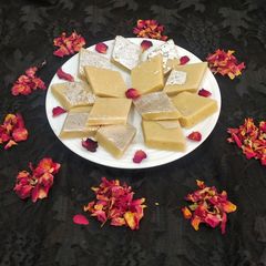 A picture of Kaju Katli.