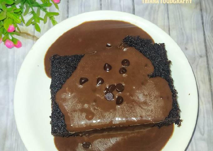 Ini dia! Bagaimana cara buat Brownies Saus lumer dijamin enak