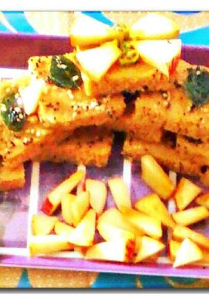 A picture of Apple dhokla.