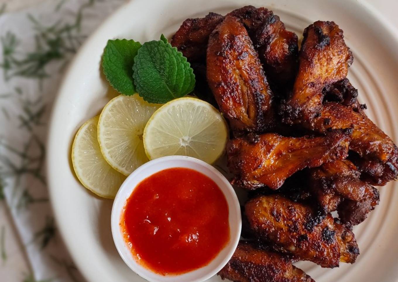 Fried Spicy Wing with Asian herbs