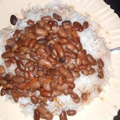A picture of Rice and beans.