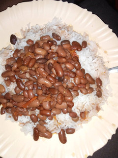 A picture of Rice and beans.