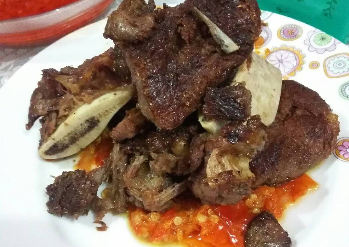 Iga panggang empuk sambel korek