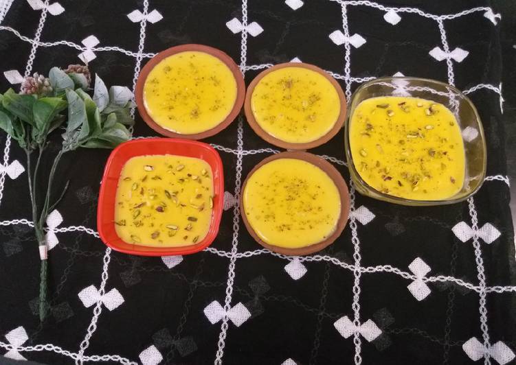 Recipe of Ultimate Mango rice casar pista firny pudding