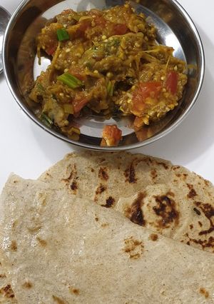 A picture of Brinjal bharta.