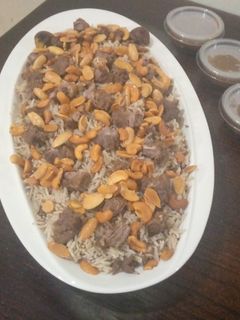صورة لوصفة رز على لحمة (gigot)